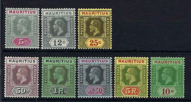 Image of Mauritius SG 196/204d LMM British Commonwealth Stamp